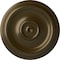 Ekena Millwork Traditional Ceiling Medallion (Fits Canopies up to 2 3/4"), Hand-Painted Brass, 12"OD x 1"P CM12TRBRS - alternate 1